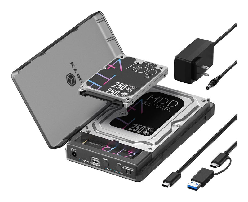 Docking- & Klonstation Icybox M.2 & 2,5/3,5 SSD/HDD