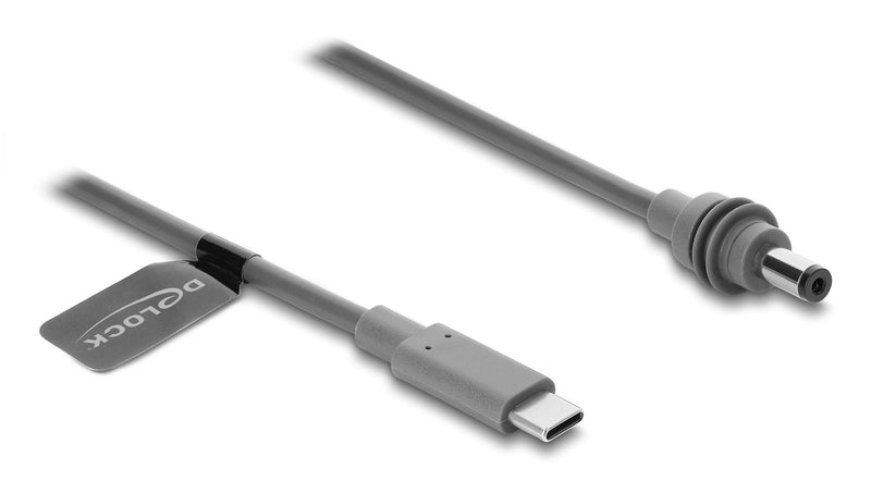 Delock USB Type-c™ Connector Male a DC 5,5 X 2,1MM Cable Compatible With Starlink Mini, 2M Grey