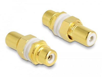 Delock Adapter Audio Rca Female a Female Installation Ring White — image 1