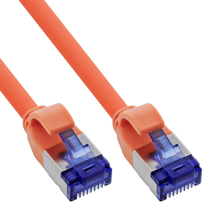Inline® Network Cable Slim, CAT.6A, S/FTP, Tpe (lszh) Flexible, PoE, Orange, 20M — image 1