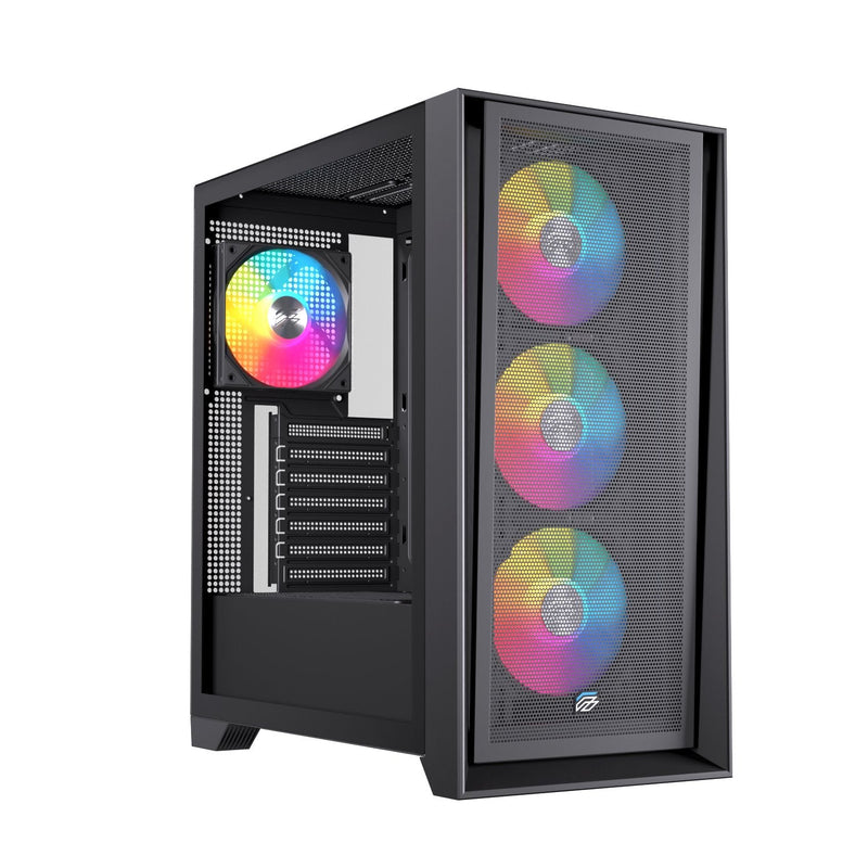 Einarex Box ATX Semitorre P600 RGB 4 Fans Black EXCS-PL-600R-B