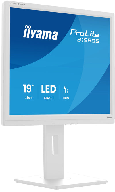 Iiyama Monitor Prolite B1980S-W1 19 1280 X 1024 Pixels Svga LED White — image 1