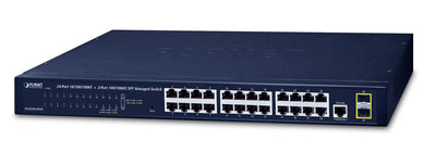 Planet GS-4210-24T2S Switch Gestionado L2 Gigabit Ethernet (10/100/1000) Black 1U — image 1
