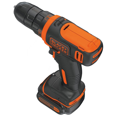 Black + Decker Drill Atornillador Wireless BDCDD12, 10,8 Voltios Black/Orange Battery Iones Litio 1,5AH) BDCDD — image 1