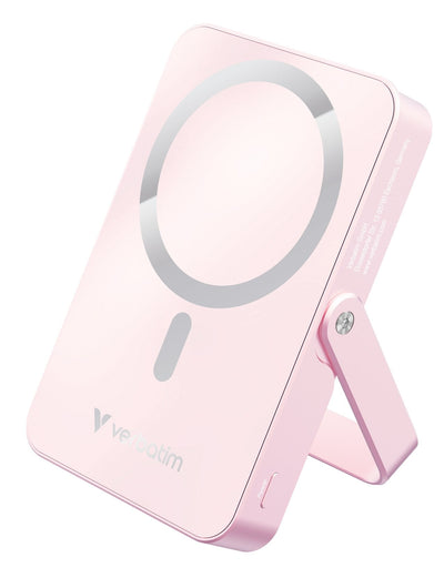 Verbatim Power Bank With Standfuss Mag.wireless 10000MA Pink 32267 — image 1