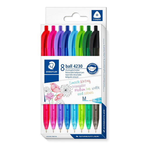 Staedtler Pen Retractable Ball 4230M 1,0MM Triangular Case 8 C/Surtidos — image 1