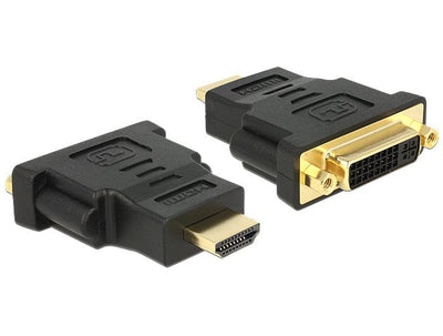 Delock Adapter HDMI Male DVI 24 + 5 Pin Female — image 1