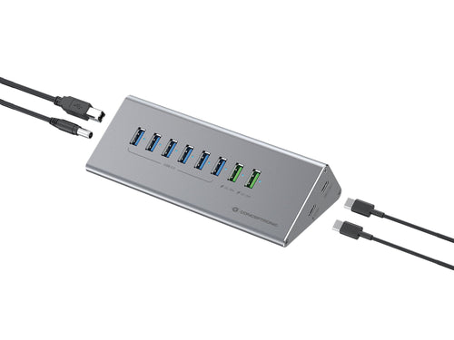 Conceptronic Hub USB - 8x USB-A 60W, 2x USB-C 3.0 Mn Si — image 1