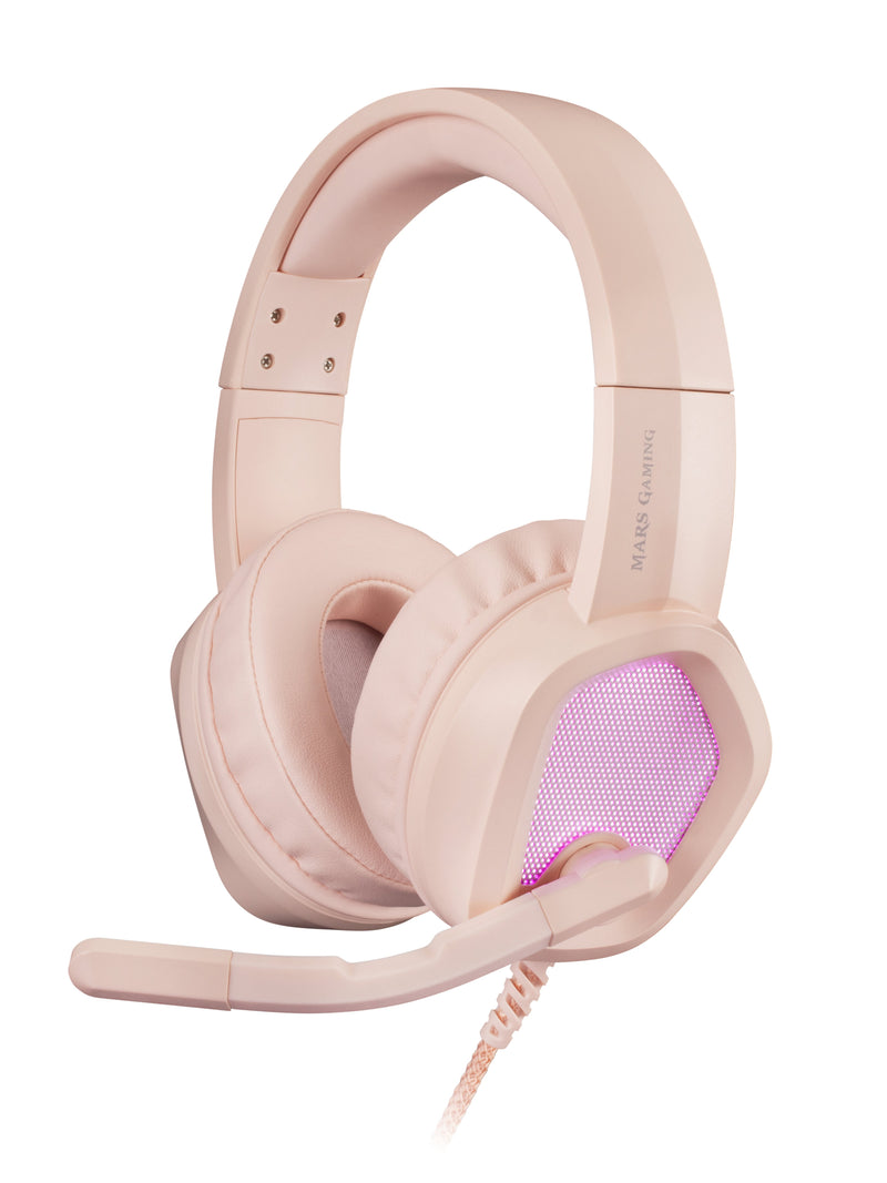 Mars Gaming Headphones Gaming With Microphone MH320 Jack 3.5 Rosas