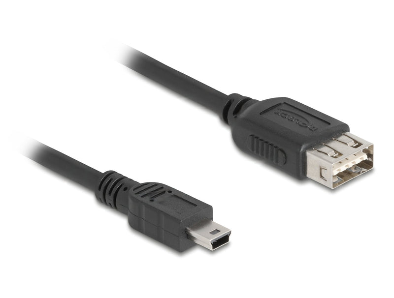 Delock 81524 USB Cable 2.0 USB Type Mini-b Male a Easy USB Tipo-a Female 1M