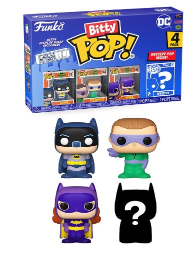 Blister 4 Figuras Bitty Pop DC Comics Batman Adam West — image 1