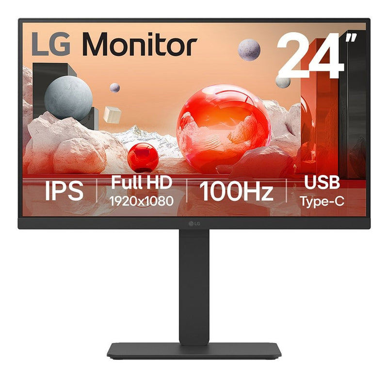 LG Monitor 24BA650-B.AEU LED 23,8 Negro Fullhd, Ips, Usb-c, Panel 100HZ 24BA650-B.AEU