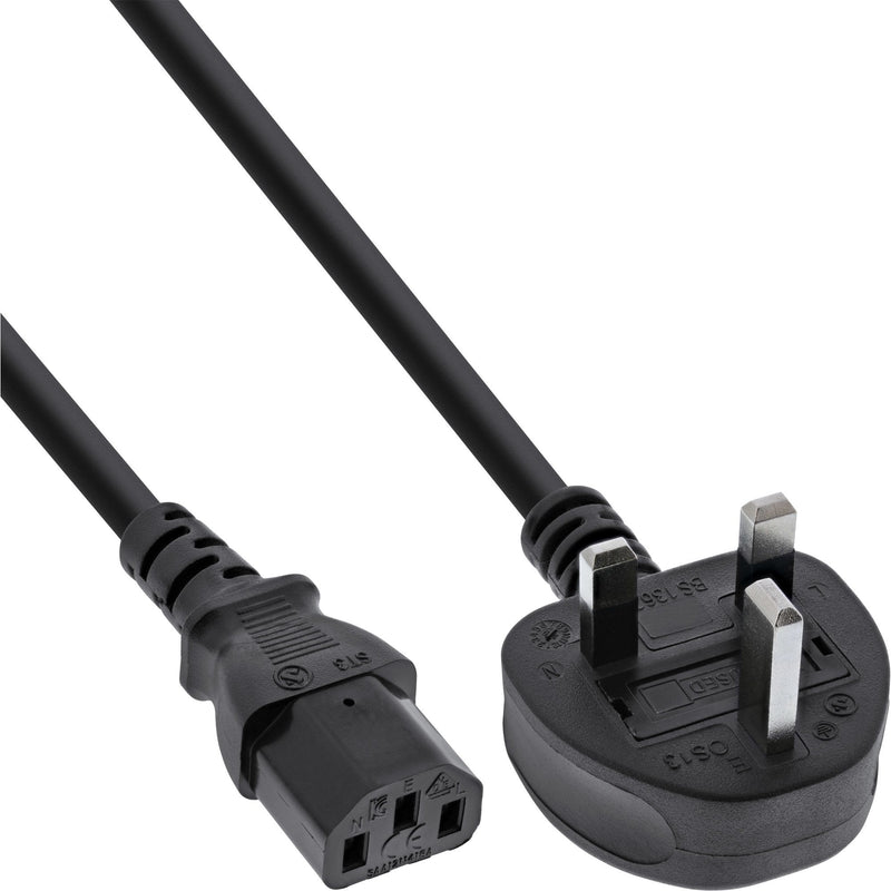 Inline 30 Pieces Cable Power Bulk-pack , Plug Network Inglaterra Plug Aparato Frí Or C13, 1,8M
