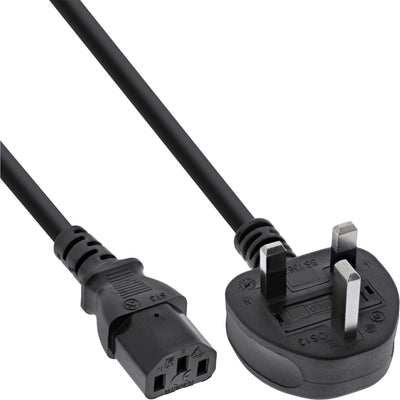 Inline Cable Power Plug Reino Unido/Inglaterra a 3 Pines IEC C13, Black 5M — image 1
