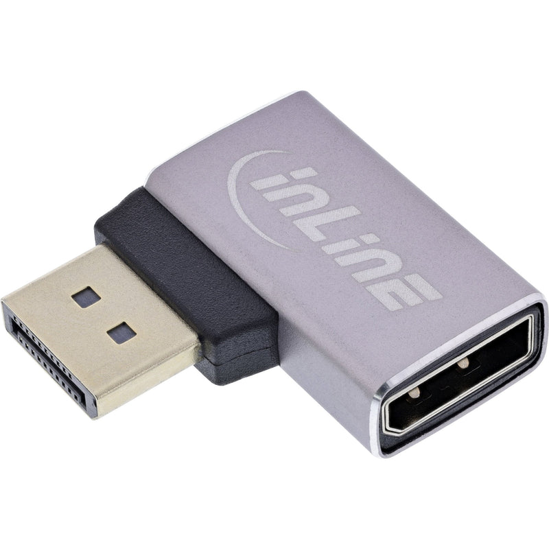 Inline® DisplayPort 1.4 Adapter, DisplayPort Male/ Female, 90° Left, 8K UHD