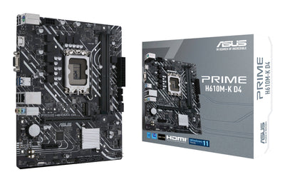 ASUS Motherboard Intel 1700 Prime H610M-K DDR4 Matx, 2XDDR4 2800M.2 USB 3.2 GEN1 — image 1