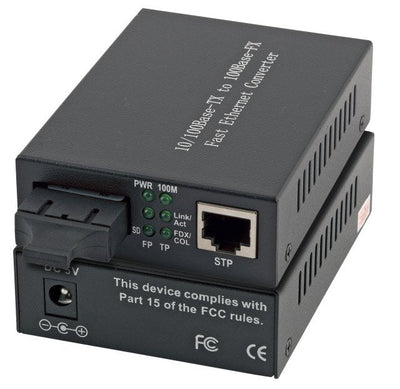 Efb Convertidor Medios Fast Ethernet RJ45 a Singlemode Sc 100FX 10KM Includes Power Supply — image 1