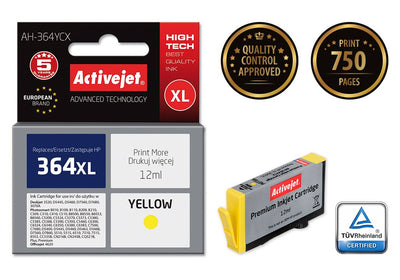 Activejet Ink Ah-364YCX (reemplazo HP 364XL CB325EE - Premium - 12ML - Yellow — image 1