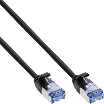 Inline Network Cable Slim Round U/FTP CAT.6A Black 0.3M — image 1