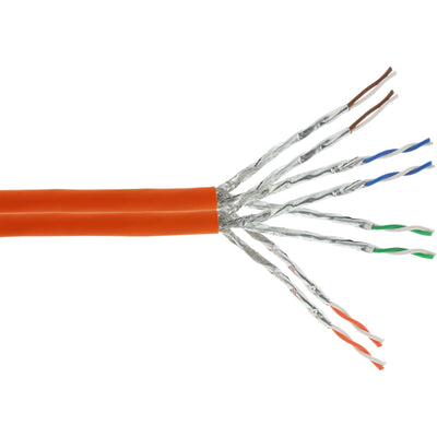 Inline Network Cable Duplex S/FTP Pimf CAT.7A AWG23 1200MHZ Libre Halógenos Orange 500M — image 1