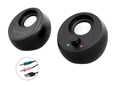 Conceptronic Speakers 2.0 BJORN01B 10W Colour Black Jack 3.5 And Bluetooth Power USB — image 1