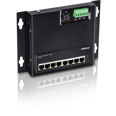 Trendnet 8-PORT Indumrial Gigabit PoE + Wallmount Front Acc. — image 1