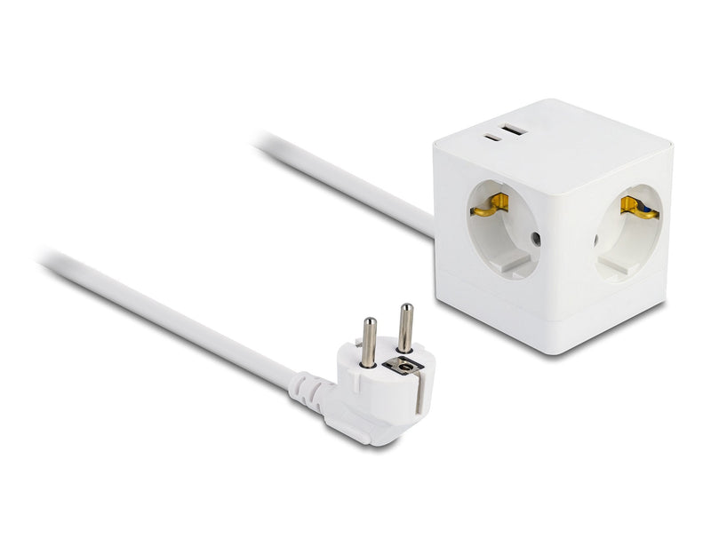 Delock Bucket Plug With Cable Extensión 3 Sockets With Bloqueo Kids