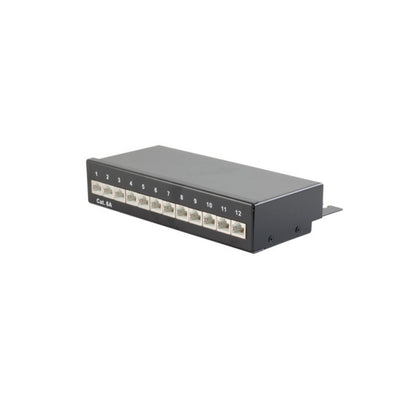 S-impuls DESKTOP-RJ45-PATCHPANEL, 12-PORT, CAT.6A STP, Sw — image 1