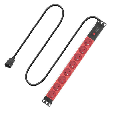 Extension Lead Pdu 19 Inch C14 IEC60320 With 8 Type And Sockets, 3M H05VV-F 3G1.0 — image 1