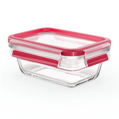 Emsa N10405 Clip & Close Glas Frischhaltedose 0,45 L Transparent/Red — image 1