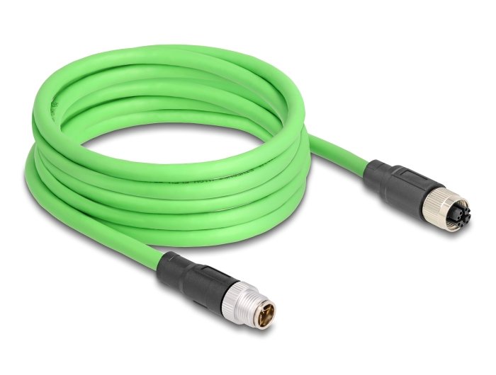 Delock 80432 Cable M12 Codificado X 8 Pin Male a Female Pur (tpu) 2M