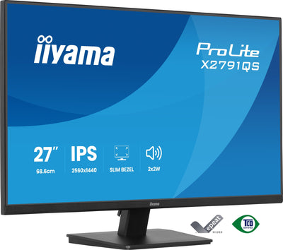 Iiyama Monitor 27 Ips, 4-SIDE Slim Bezel 2560X1440 75HZ — image 1