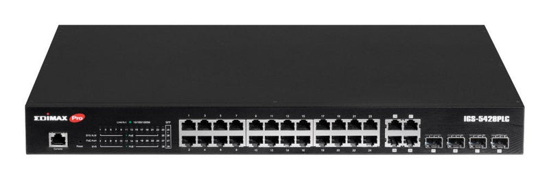Edimax Switch Indumrial 28-PORT Gig. PoE + 4x RJ45 Sfp Combo