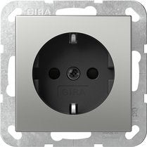 Gira 4188600 Schuko System 55 Steel Inoxidable