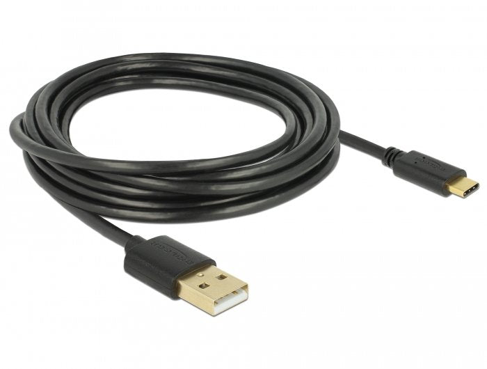 Delock 85209 USB Cable 3M 2.0 USB a USB C Black