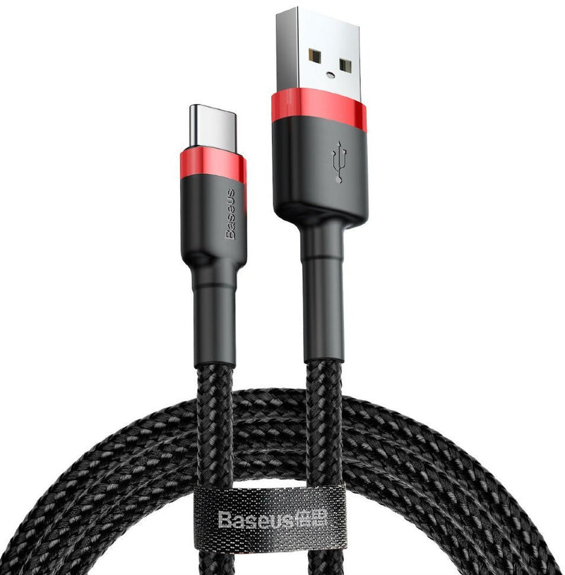 Baseus Cafule USB Cable 2M USB a USB C Black Red
