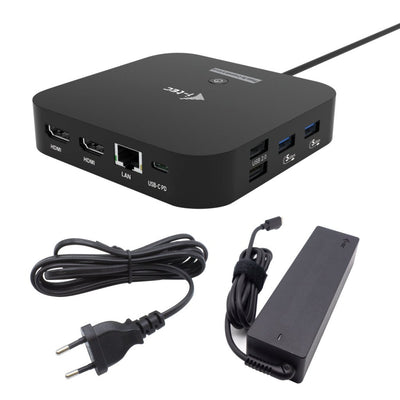 I-tec USB-C Dual HDMI Ds 2x HDMI 1XGLAN 2x USB-A 3.2 2x USB 2.0 1x USB-C GEN2 1x USB-C GEN1 1XAUDIO Mic Jack 1 — image 1
