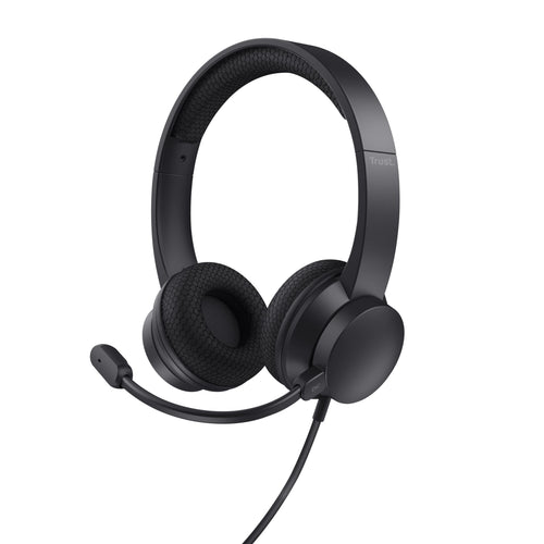 Trust Headphones HS-260 With Microphone USB Black Foldable With Cancelacion Ruido — image 1