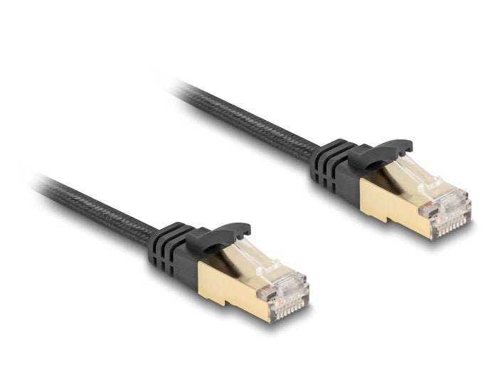 Delock RJ45 Network Cable Flat Trenzado CAT.6A S/FTP 7.50M