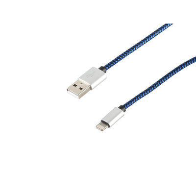 Cable Charging Lightning 8 Pines Nylon Blue 0.3M — image 1