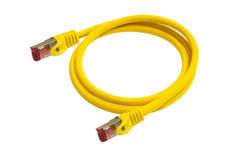 Python CAT.6 Network Cable With Mesh Nailon Yellow 7,5M