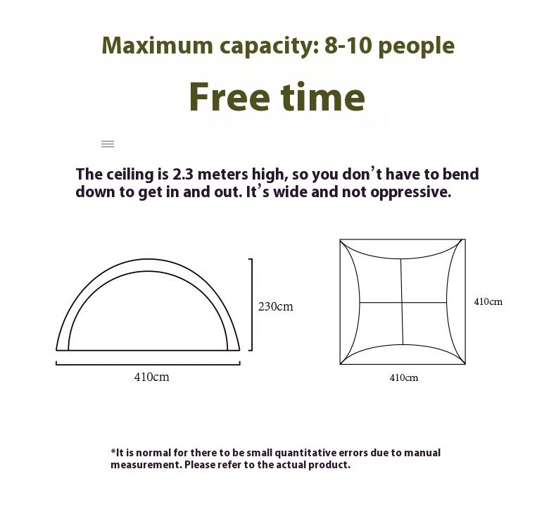 Campsite Dome Canopy Sunshade Ventilation