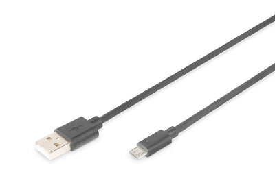 Digitus USB Cable 2.0A Micro USB 1.80M Black AK-300110-018-S — image 1
