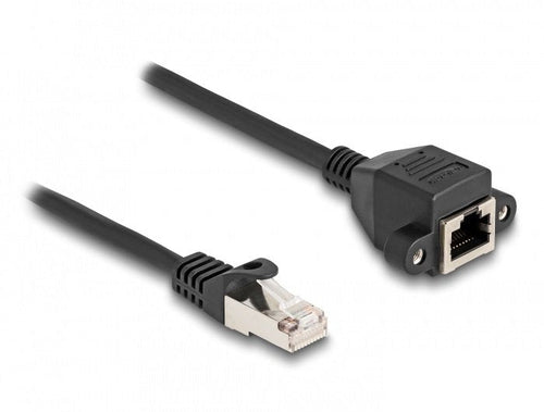 Delock 80196 Cable Extensión RJ50 Male a Female S/FTP 5M Black — image 1