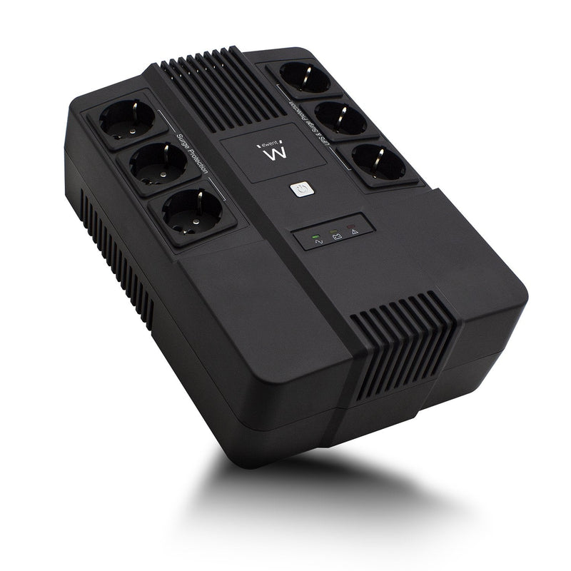 Ewent UPS 600VA Line Interactive With Avr, 6 X CEE7/3 Port Line Interactive, 600VA, 360W, Avr, 6X Type F (CEE7