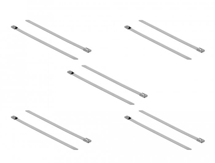Delock Cable Ties Steel Inoxidable L 400 X B 7,9MM 10 Pieces