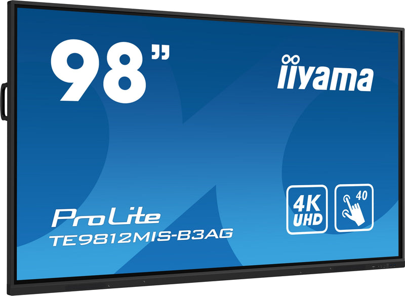 Iiyama TE9812MIS-B3AG Screen Señalización Design Quiosco 2,48M (97.5) LCD Wi-Fi 400 Cd M² 4K Ultra HD Black Sc