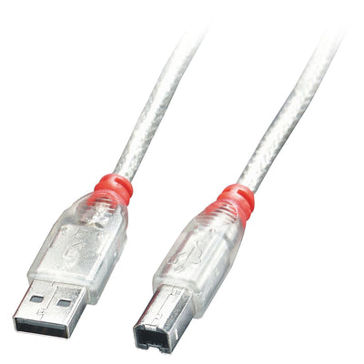 Lindy Cable USB 2.0 Type a/B Transparent M/M 0,2M — image 1