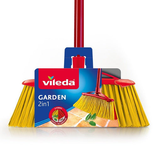 Vileda 112091 Broom Outdoor Black Red Yellow Cerda Dura / Blanda Tereftalato Polietileno (pet) — image 1
