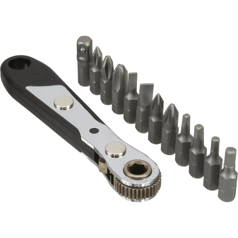 Inline Set de Herramientas Bolsillo Con Mini Key Trinquete + Set de Puntas 12 Piezas